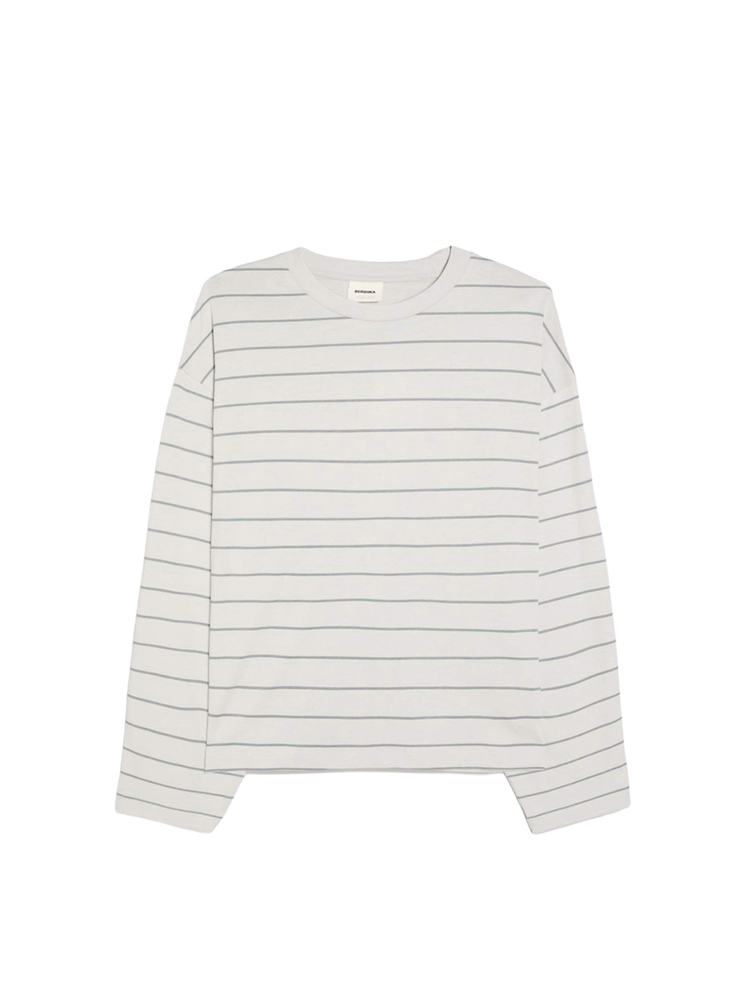 Bershka Majica veličine XS u svijetlosiva / tamo siva / klasično crvena, Pregled proizvoda