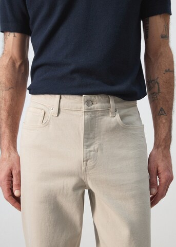 MANGO MAN Tapered Jeans 'Benc' in Beige