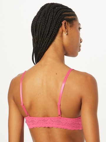 Monki Triangle Bra in Pink