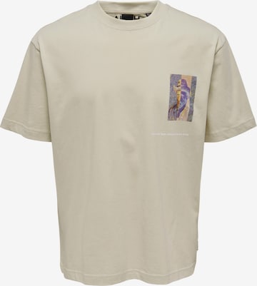 Only & Sons Shirt 'ART' in Beige: front