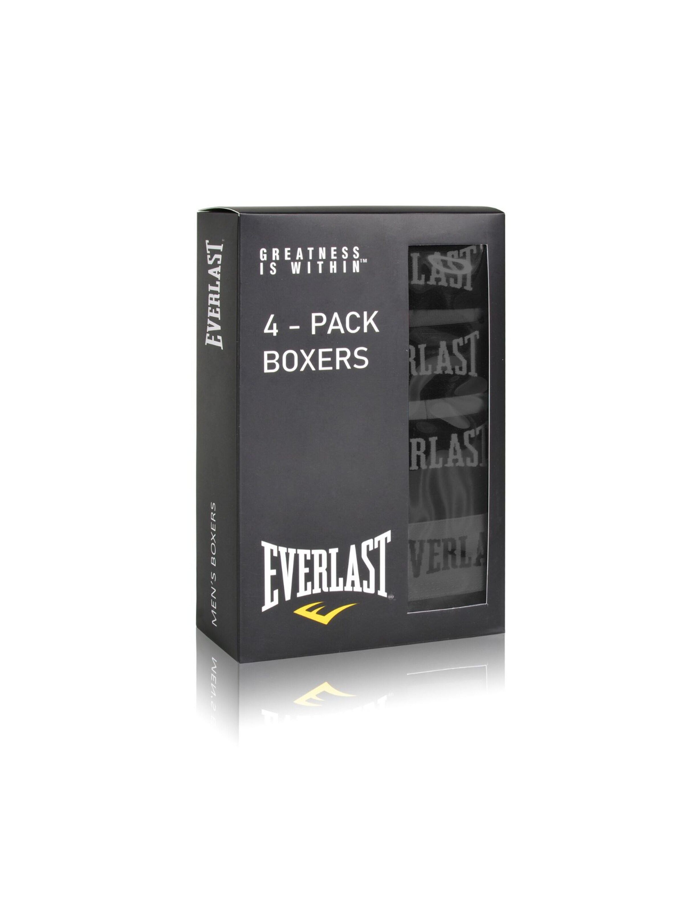 Everlast Boxershorts 'Everlast 4er Pack - Herren Boxershorts aus Baumwolle, Unterhosen für Männer' in Zwart