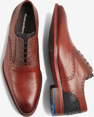 Floris van Bommel Lace-Up Shoes 'De Stapper 03' in Chestnut Brown