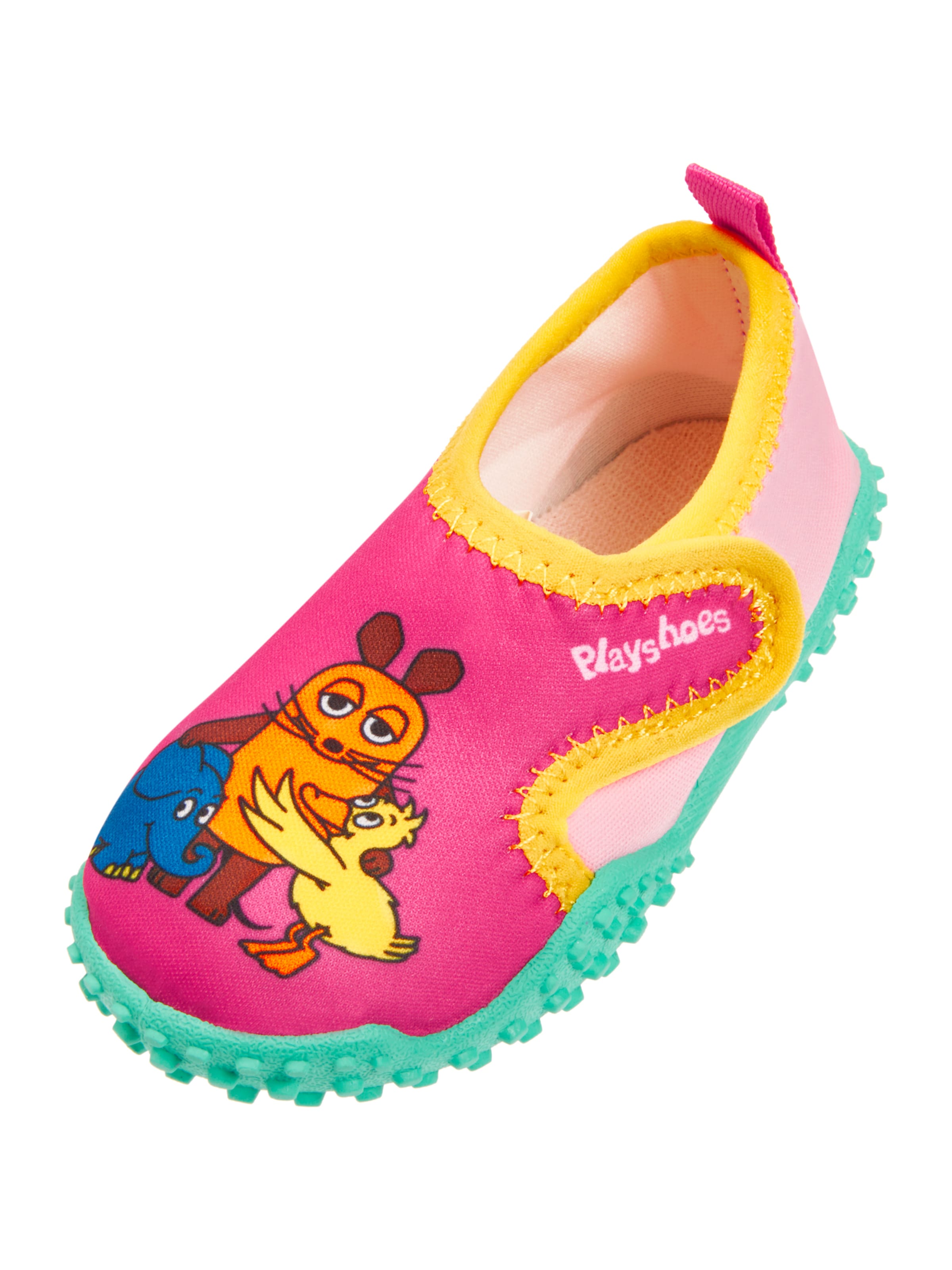 PLAYSHOES Ranna- ja ujumisjalats 'DIE MAUS FREUNDE', värv roosa