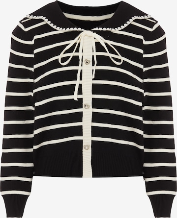 NAEMI Strickjacke in Schwarz: Vorderseite