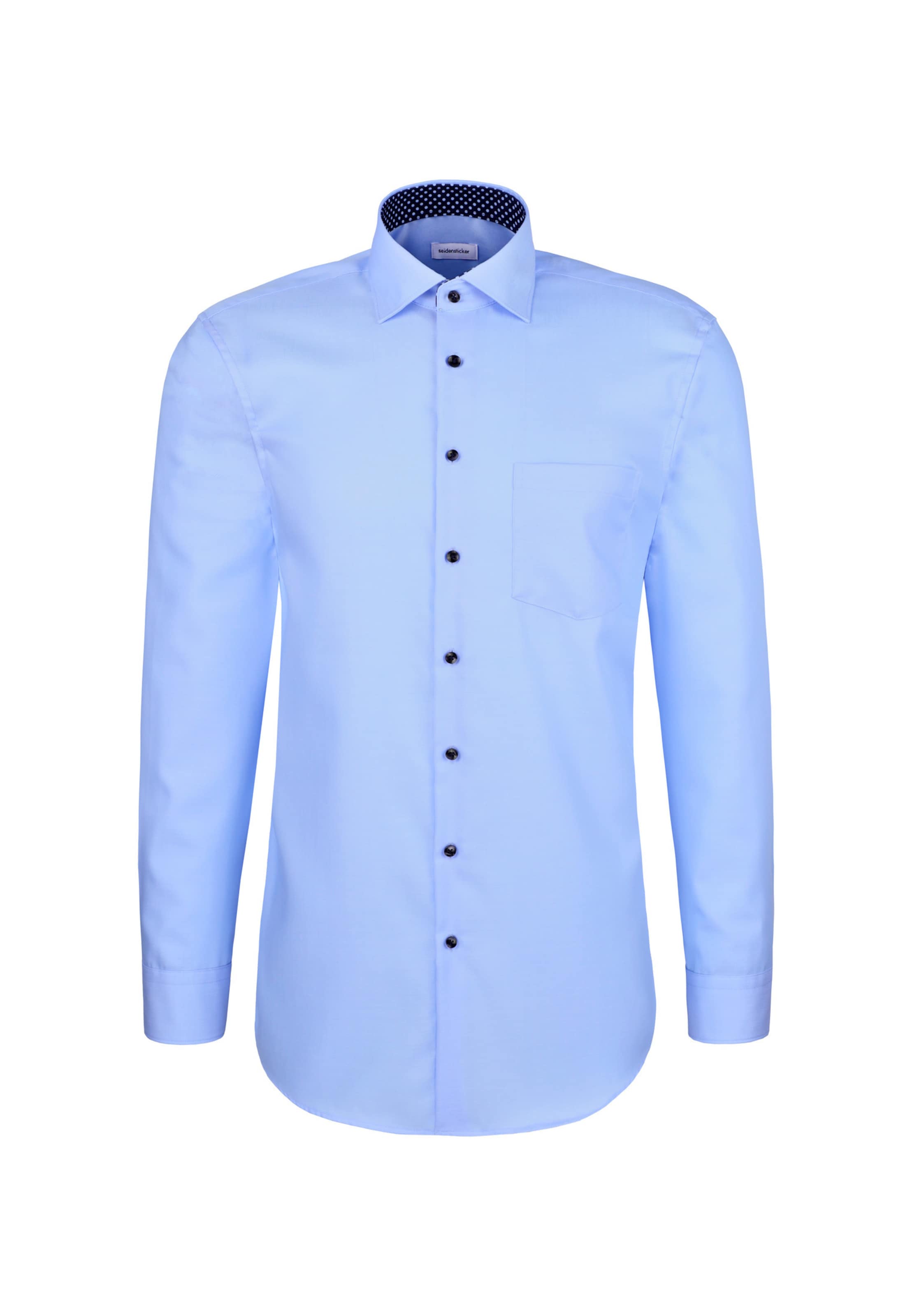 SEIDENSTICKER Comfort fit Overhemd in Blauw: voorkant