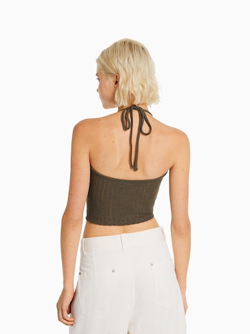 Tops en tricot Bershka en vert