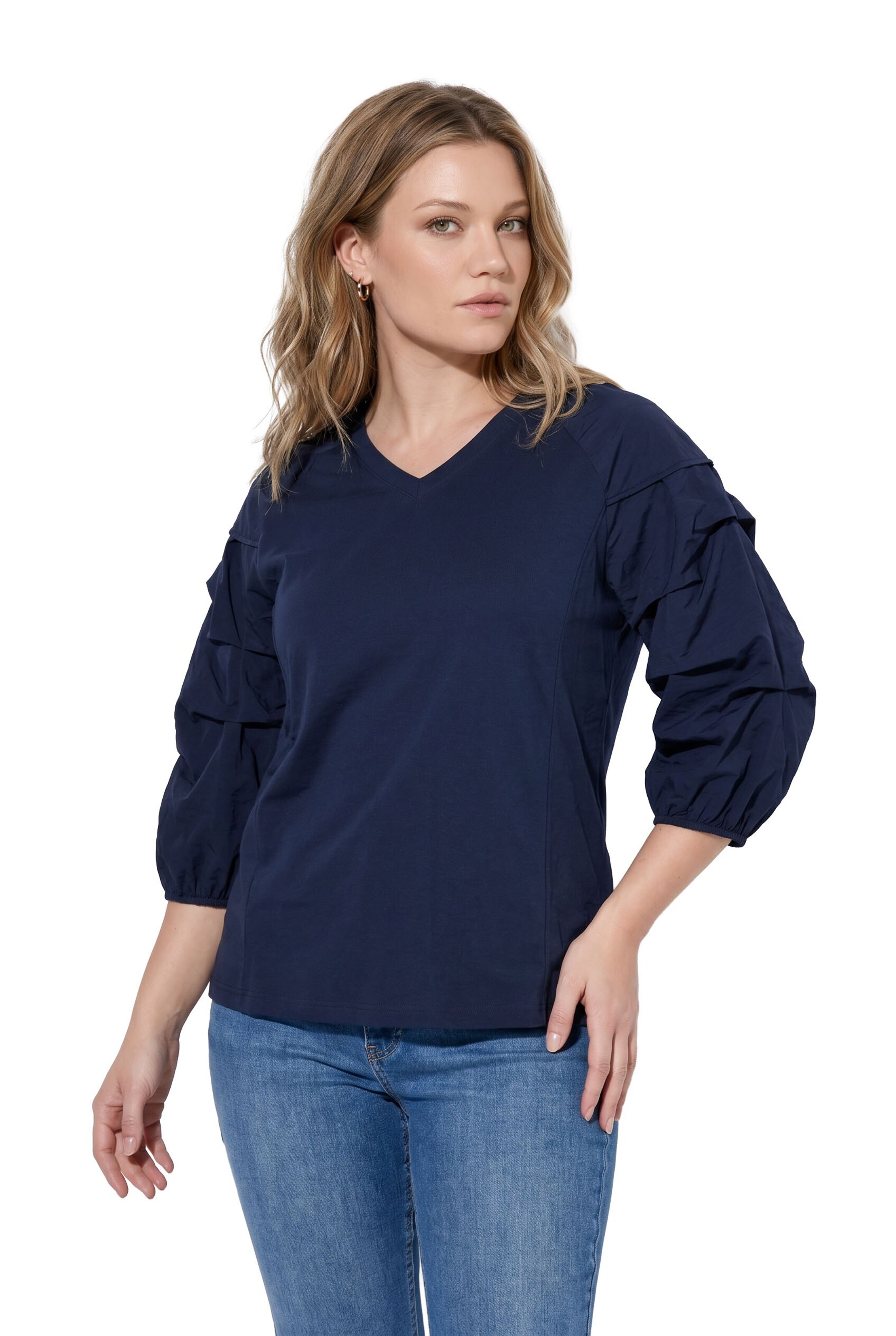 Ulla Popken Shirt in Blau: Vorderseite