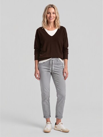 TOM TAILOR Slimfit Hose in Grau: Vorderseite
