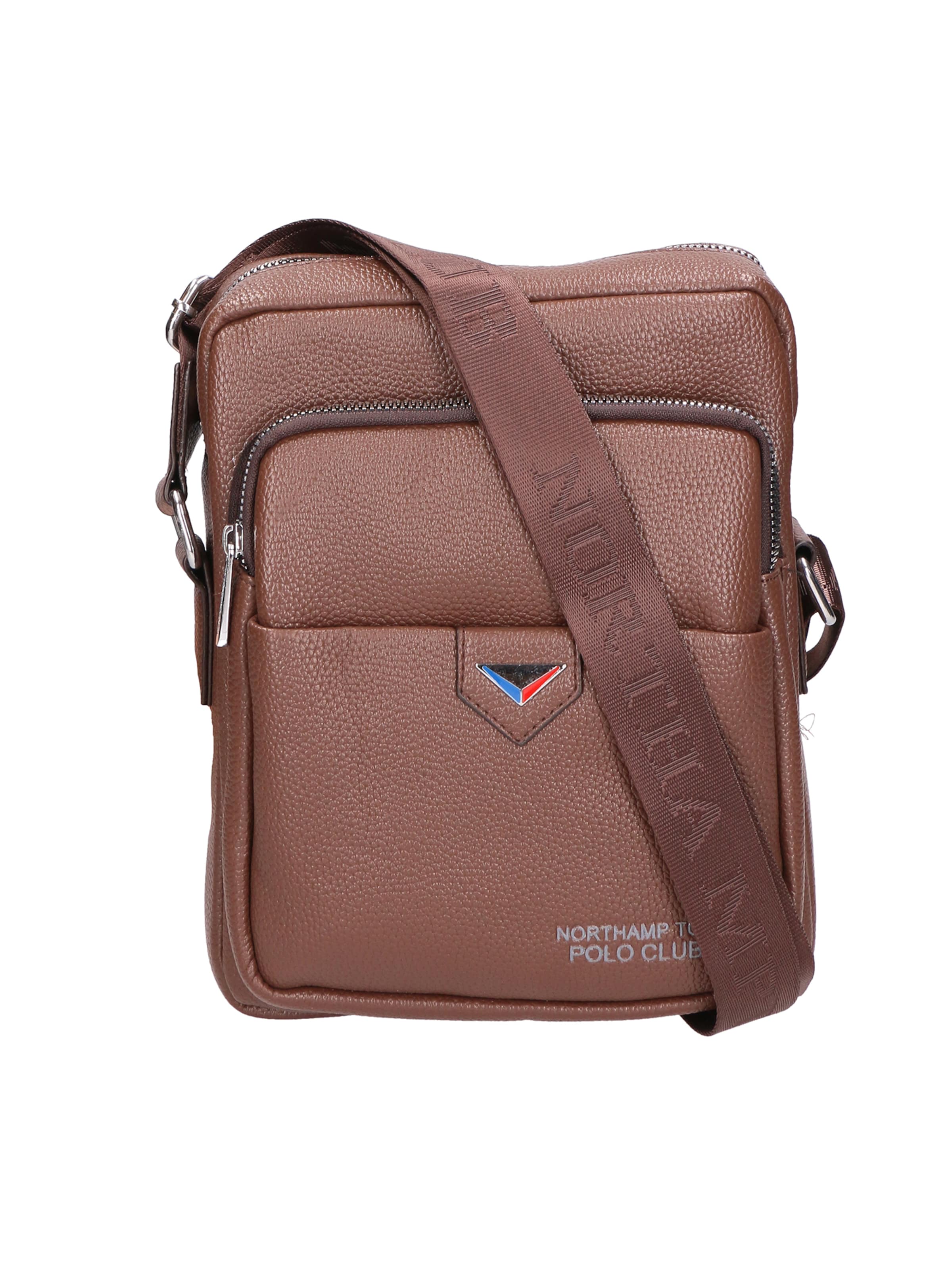 Borsa a tracolla di Northampton Polo Club in marrone: frontale