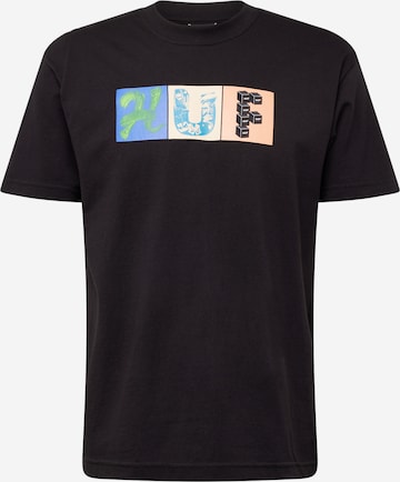 HUF T-Shirt 'THREEMIX' in Schwarz: predná strana
