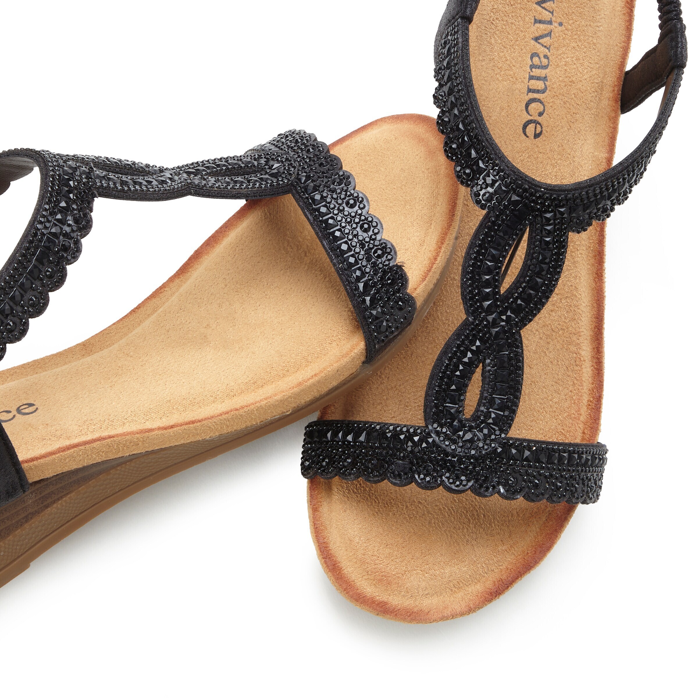 VIVANCE Sandale in Schwarz