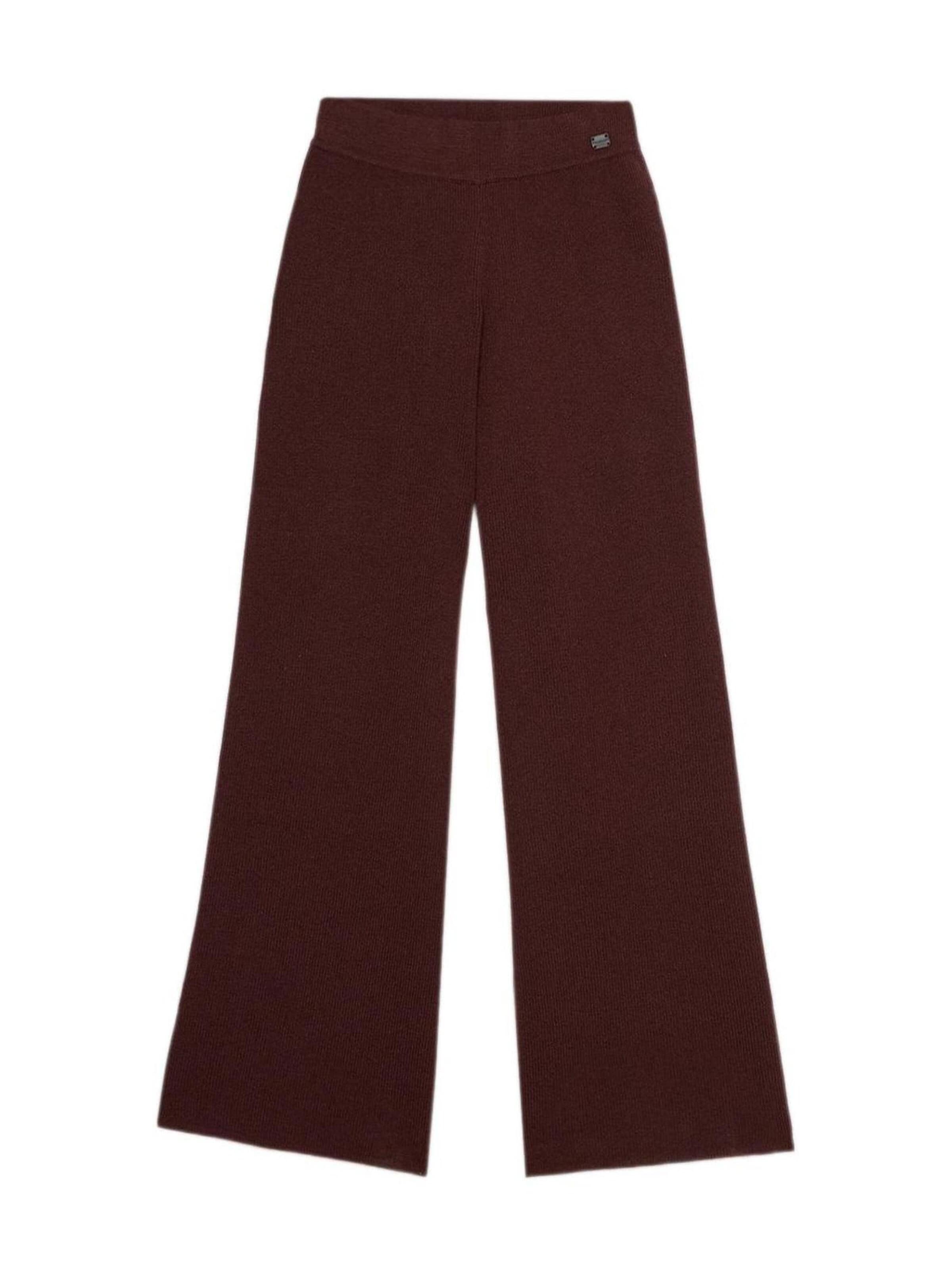 Wide leg Pantaloni di Trussardi in marrone: frontale