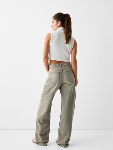 Bershka Wide leg Jeans i grå