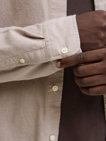Jack & Jones Premium Regular fit Button Up Shirt 'JPRBLUBarkley' in Beige