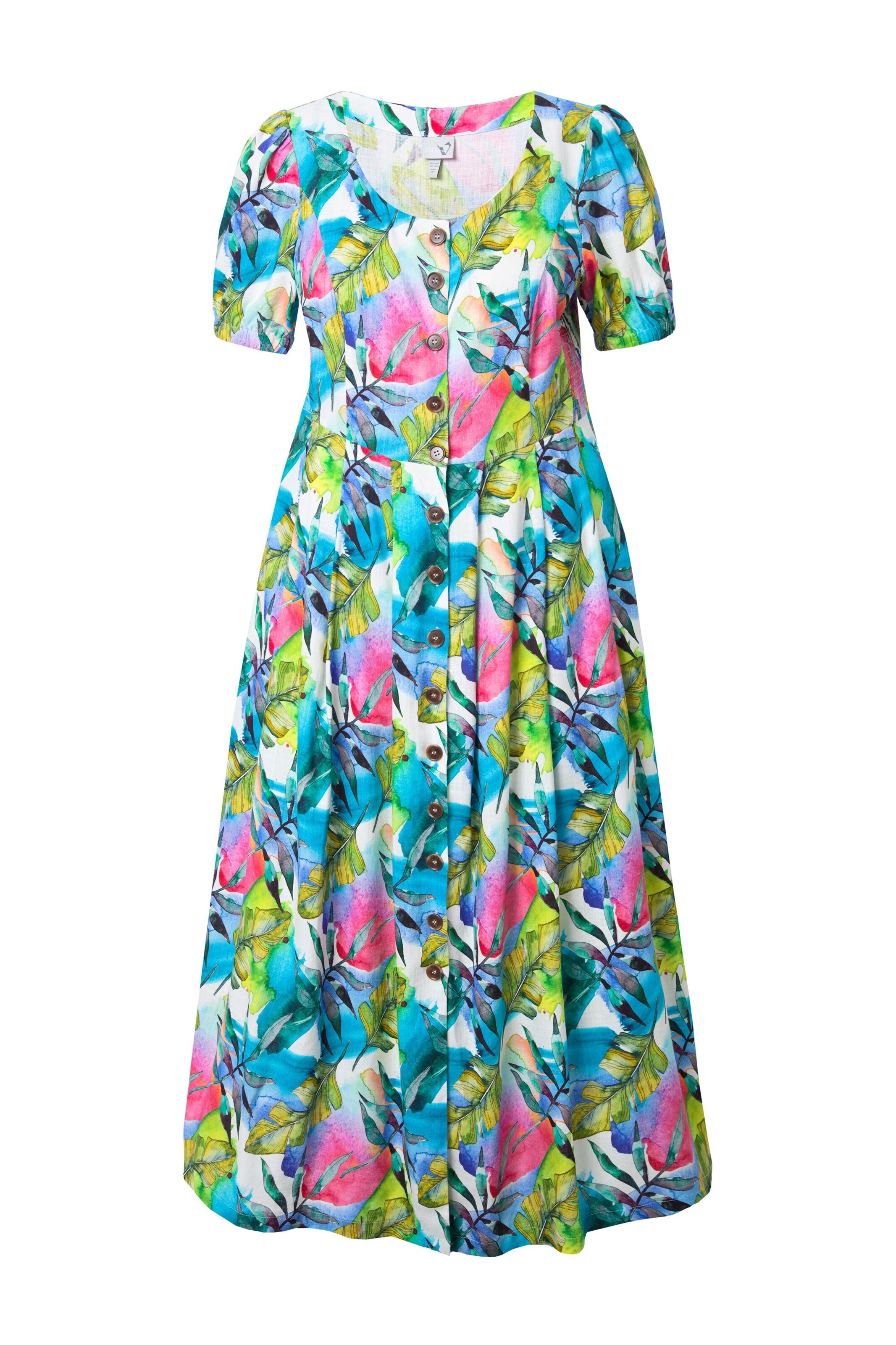 Ulla Popken Shirt dress in Royal blue / Sky blue / Grass green / Rose, Item view