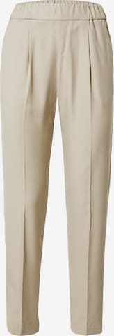 Sisley Regular Trousers with creases in Beige: front