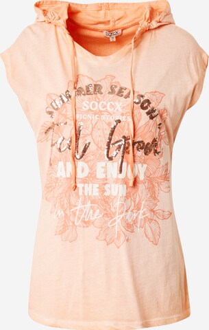 Soccx T-shirt i orange: framsida