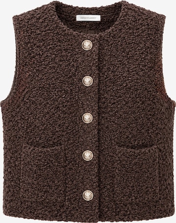 SASSYCLASSY Weste in Braun: Vorderseite