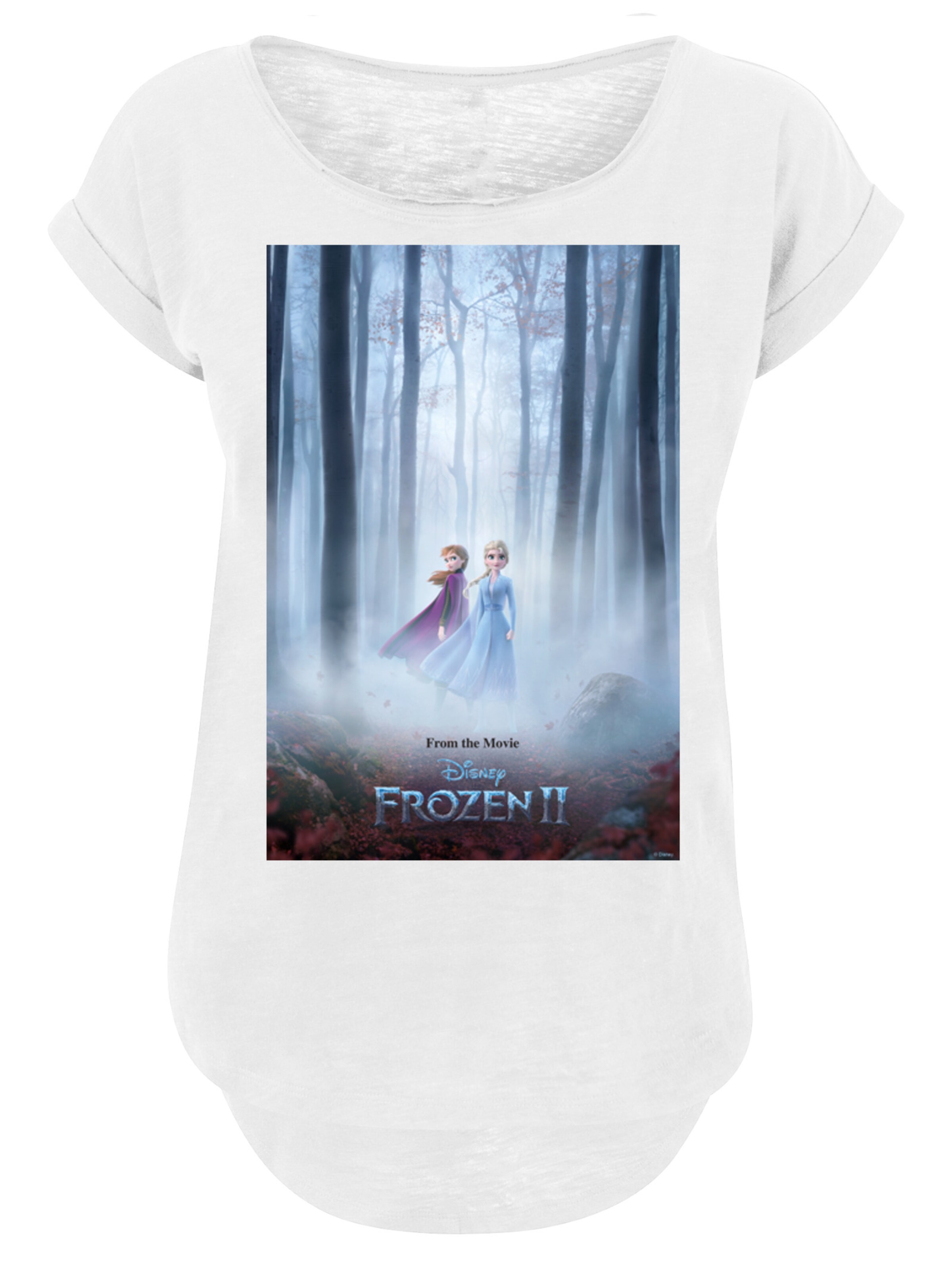 T-shirt 'Disney Frozen 2 Movie Poster' F4NT4STIC en blanc : devant