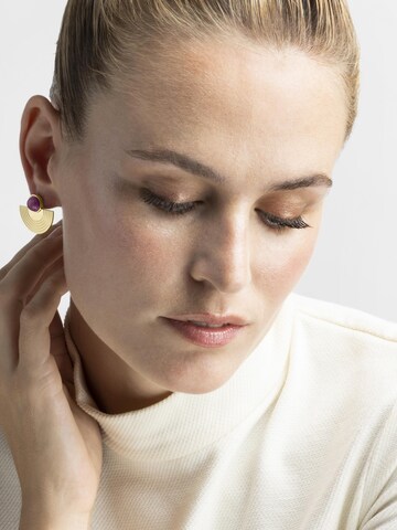 Luxenter Earrings 'KORU' in Purple