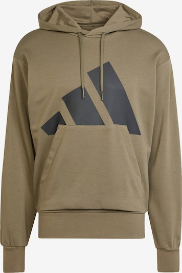 XS dydžio Sportinio tipo megztinis 'Essentials' iš ADIDAS SPORTSWEAR, spalva – alyvuogių spalva / juoda, Prekių apžvalga