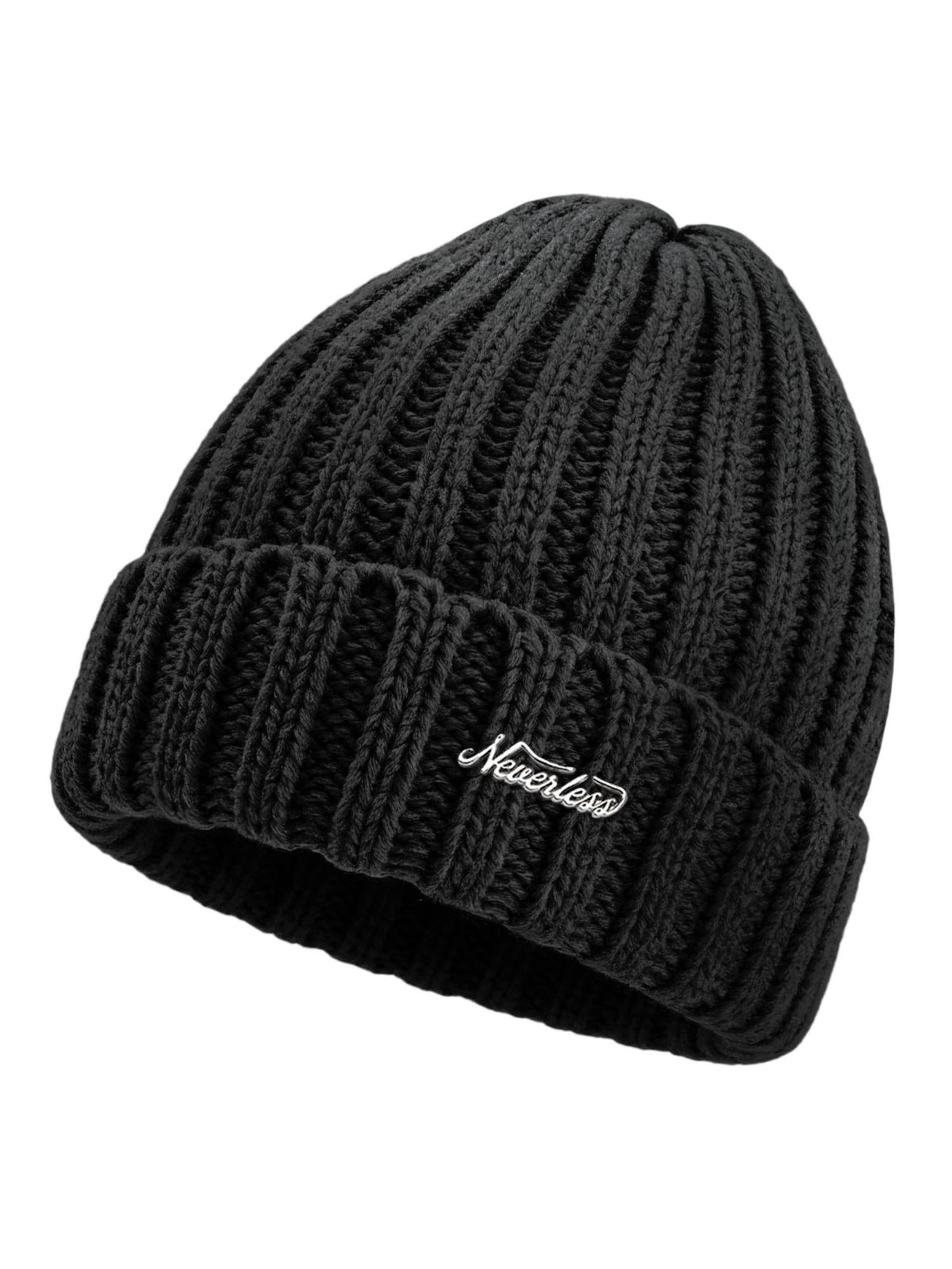Neverless Beanie 'Model 36934' in Black: front