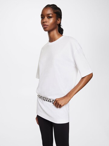 T-shirt oversize 'OTEE' MANGO en blanc : devant