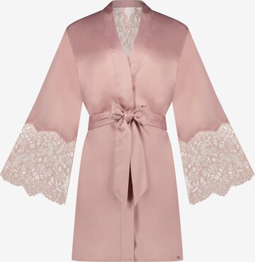 Hunkemöller Short Bathrobe 'Camille' in Pink: front