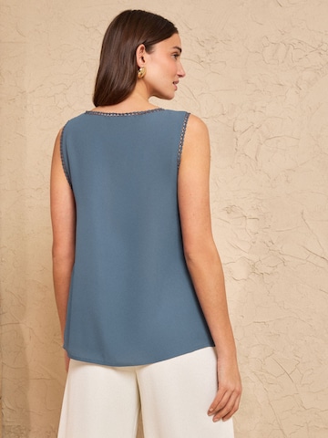 Top di love & roses in blu