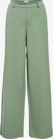 OBJECT Wide leg Chino Pants 'OBJLisa' in Green: front