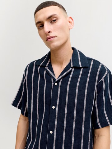 JACK & JONES Comfort fit Button Up Shirt 'JORCOBA' in Blue