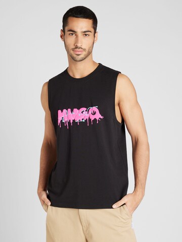 HUGO - Camiseta 'Dopical' en negro: frente