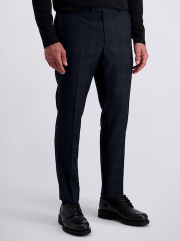 PIERRE CARDIN Regular Trousers with creases 'Ryan' in Blue: front