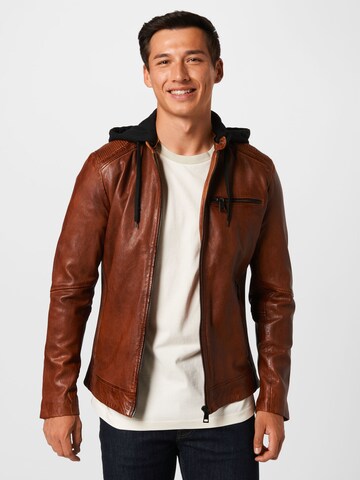 FREAKY NATION Between-Season Jacket 'Get Start' in Brown: front