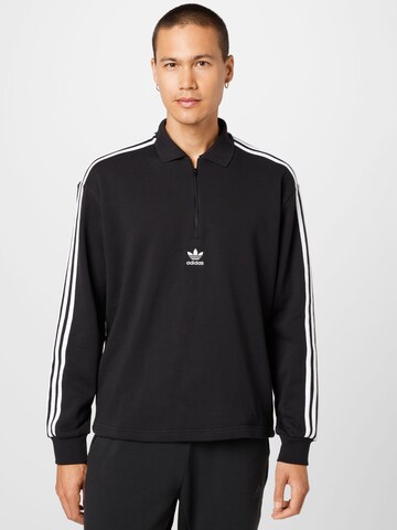 Bluză de molton 'Adicolor 3-Stripes ' de la ADIDAS ORIGINALS pe negru: față