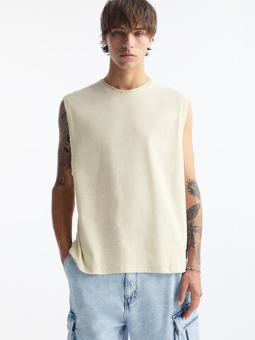 Pull&Bear T-shirt i beige: framsida