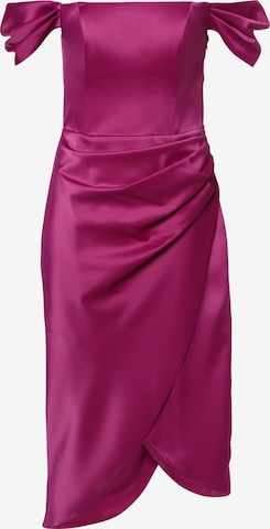 Robe de cocktail Marie Lund en rose : devant