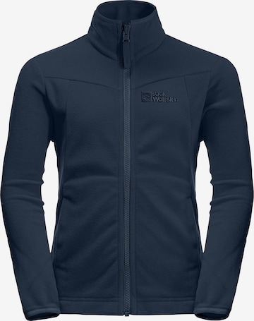 JACK WOLFSKIN Athletic Fleece Jacket 'Sandpiper' in Blue: front