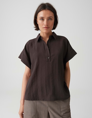 OPUS - Blusa 'Festelle' en marrón: frente