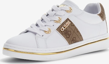 GUESS Matalavartiset tennarit 'STEW' värissä beige: etupuoli