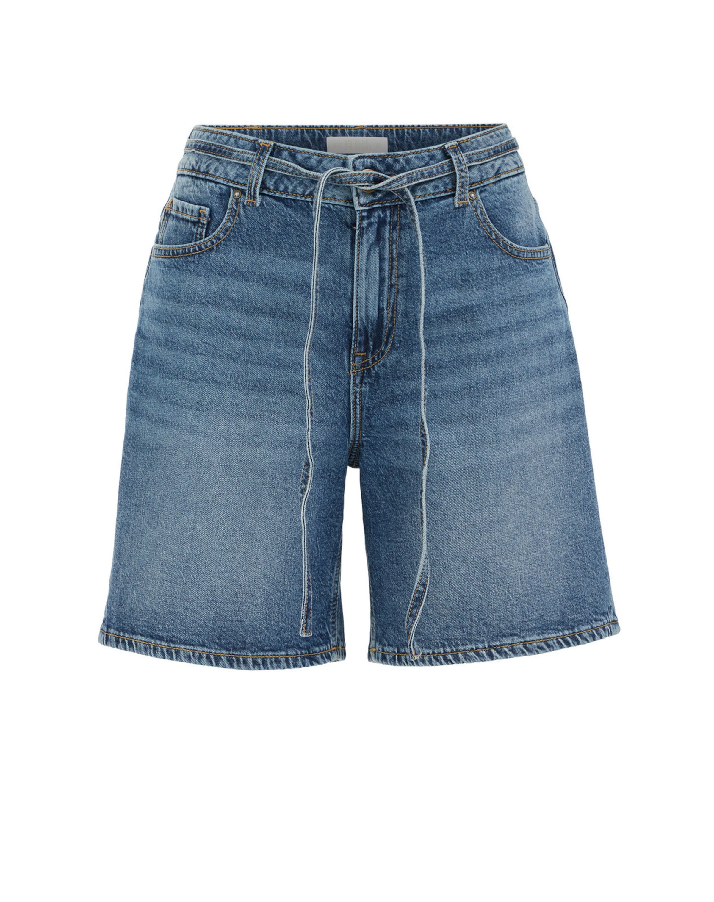 WE Fashion Широкий Джинсы в Синий: спереди