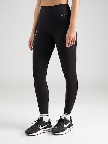 NIKE Skinny Fit Спортен панталон 'Universa' в черно: отпред