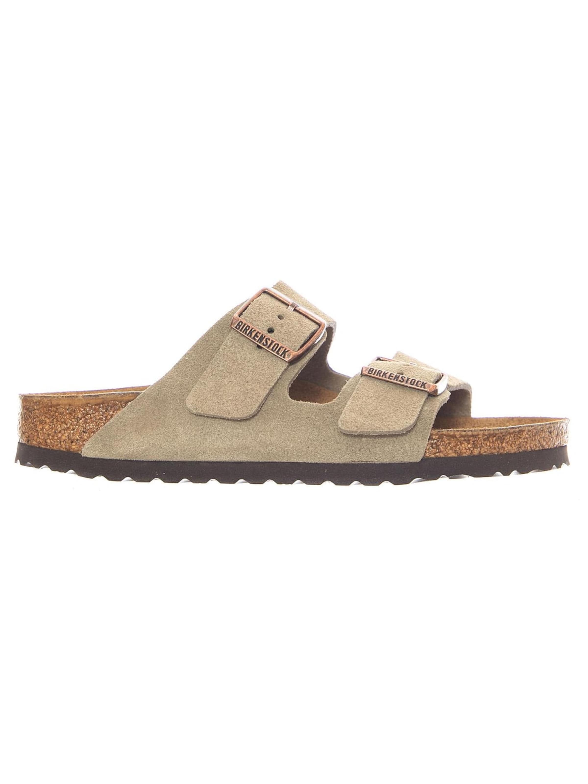 Sandales 'Arizona Suede Leather Narrow Fit Taupe' BIRKENSTOCK en beige