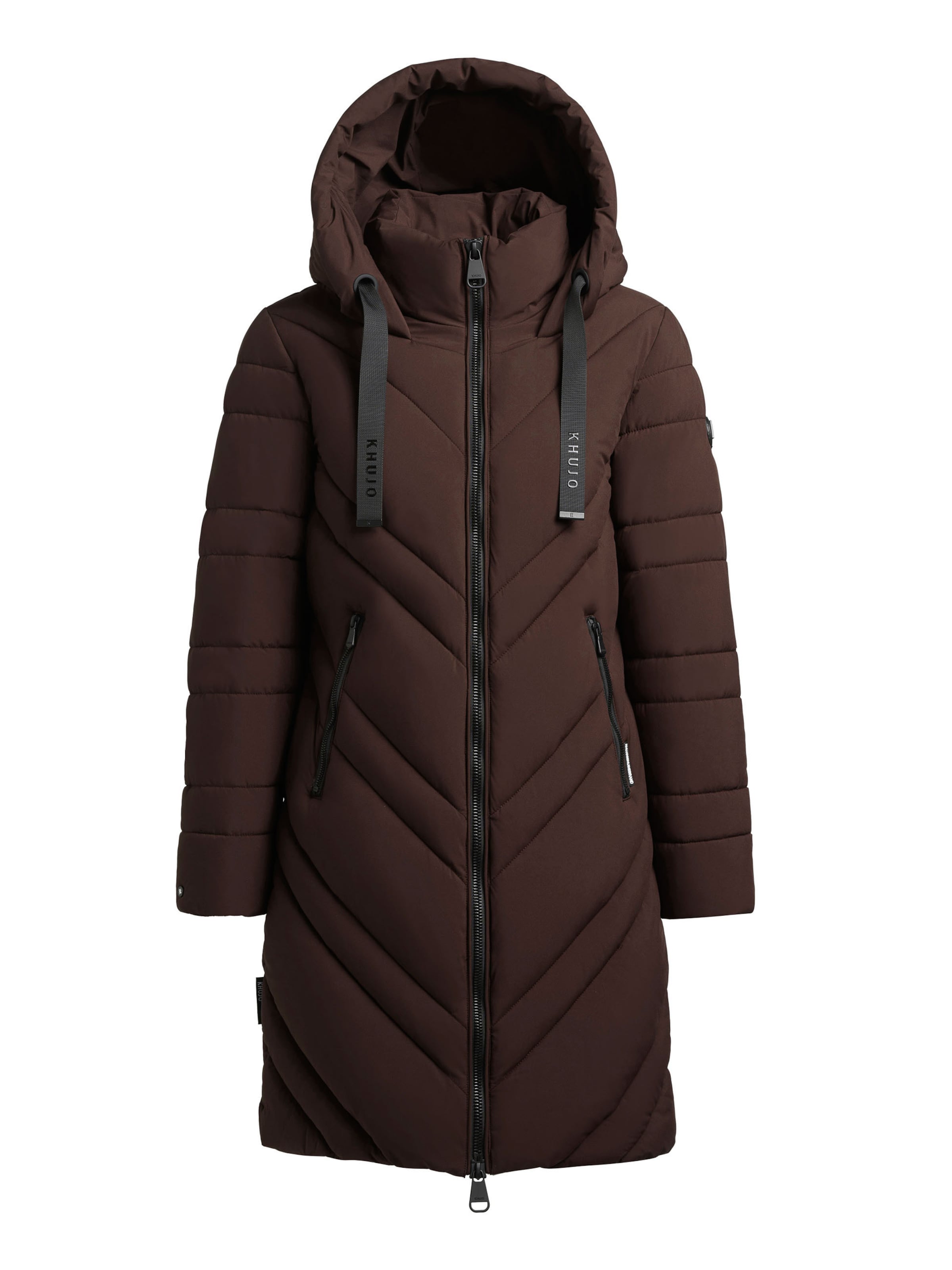 khujo Mantel 'Taby' in Braun: Vorderseite