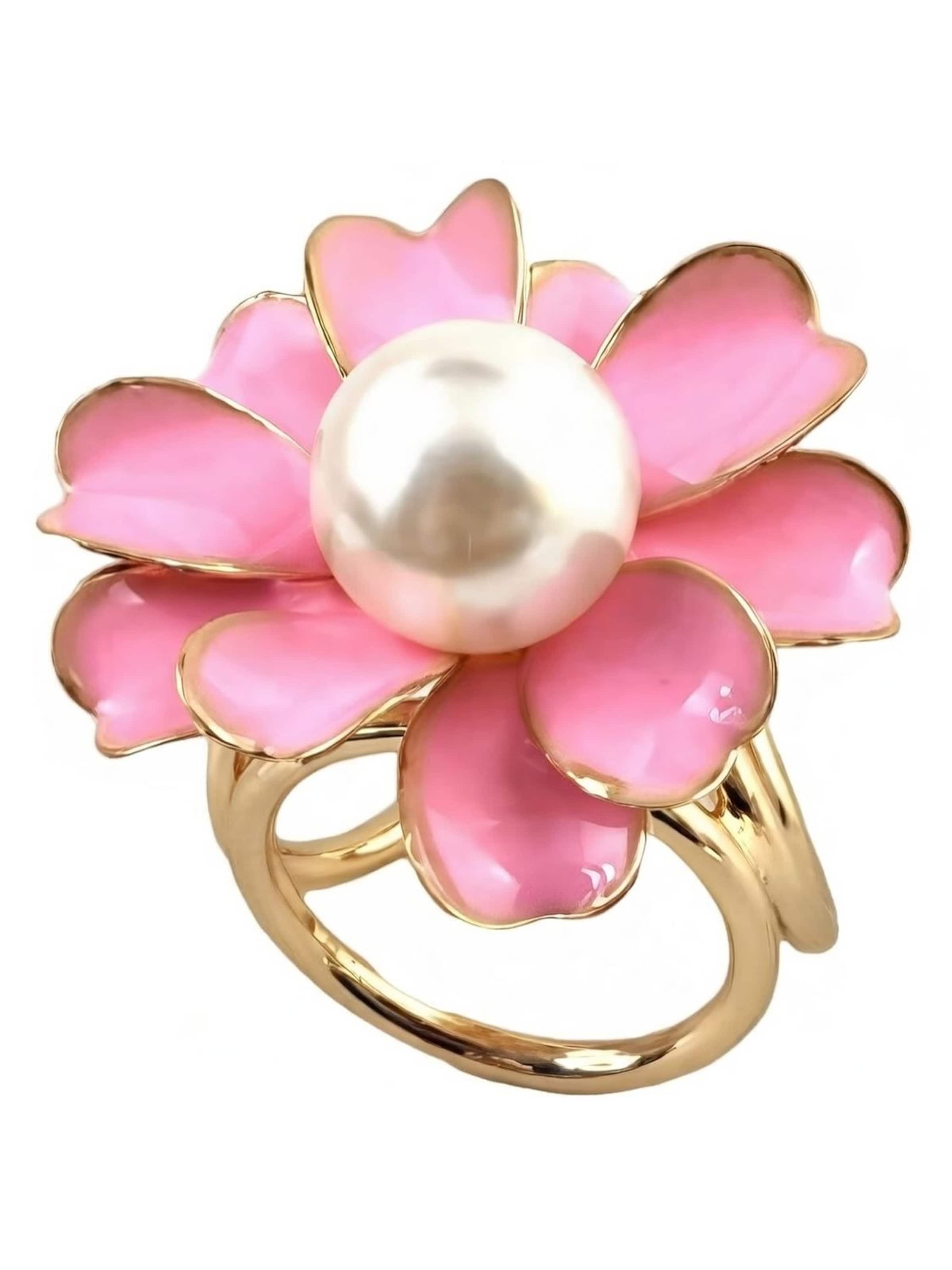 alberto cabale Schal 'Bague Flower'‌ in Pink: Vorderseite