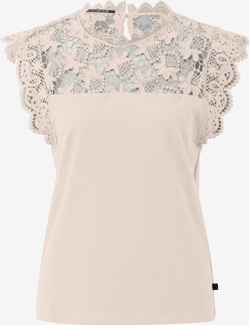 Camicia da donna di QS in beige: frontale