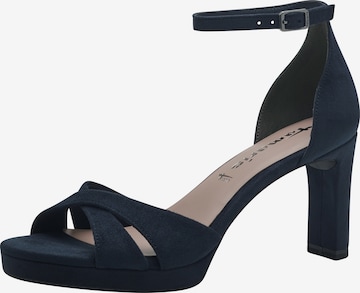 Sandales à lanières Tamaris en bleu : devant