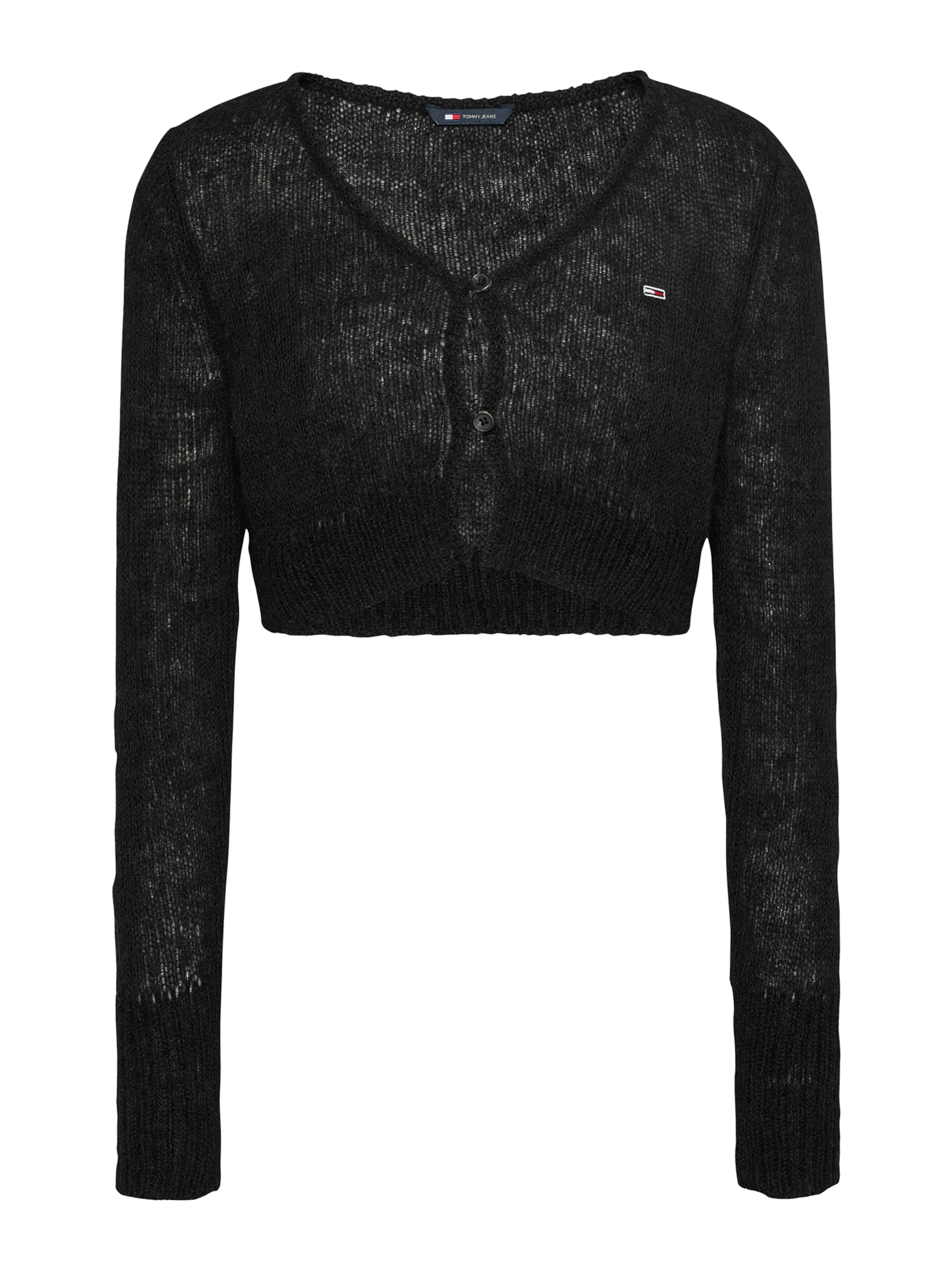 Tommy Jeans Kardigán - fekete: elől