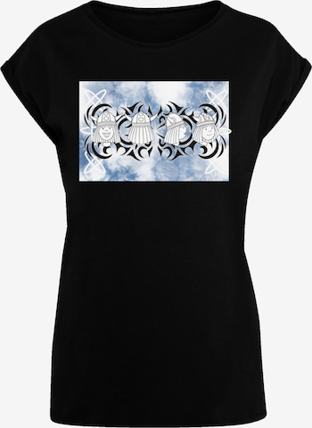 F4NT4STIC Shirt 'Wickie und die starken Männer Turn Your Head' in Zwart: voorkant