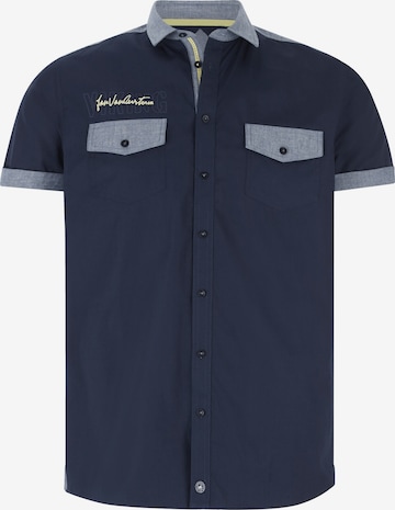 Jan Vanderstorm Button Up Shirt 'Herkko' in Blue: front